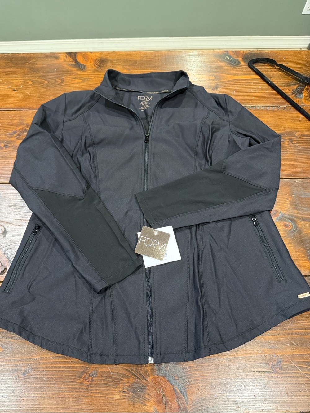 Cherokee Uniform Scrub Jacket Black Full-Zip Performance Jacket